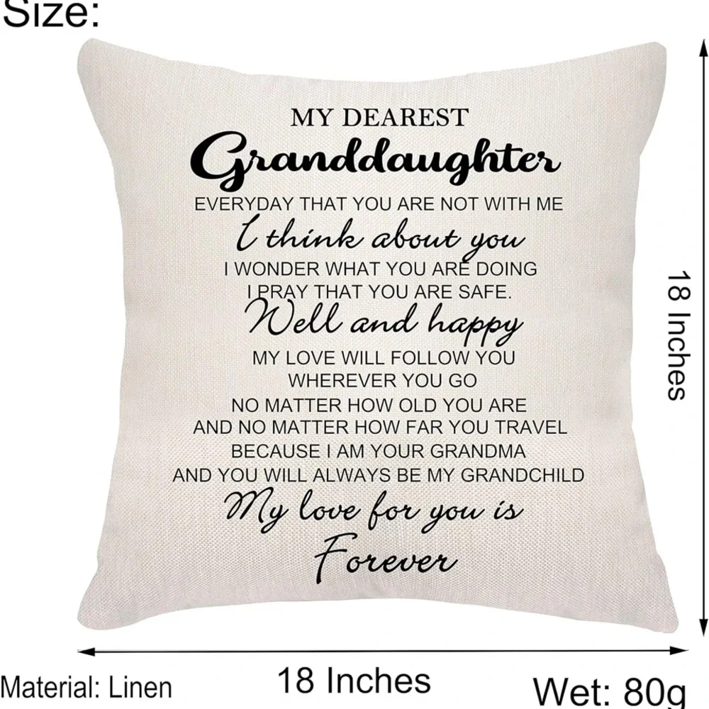 New Granddaughter Gifts from Grandma Pillow Covers Granddaughter no insert